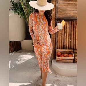 Like new Show Me Your Mumu Maddison Dress in Wavy Stripe